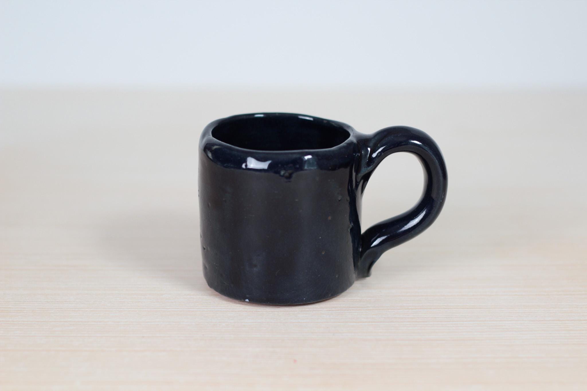Pair of Vintage Bybee Pottery Espresso Cups, Signed by Artist
