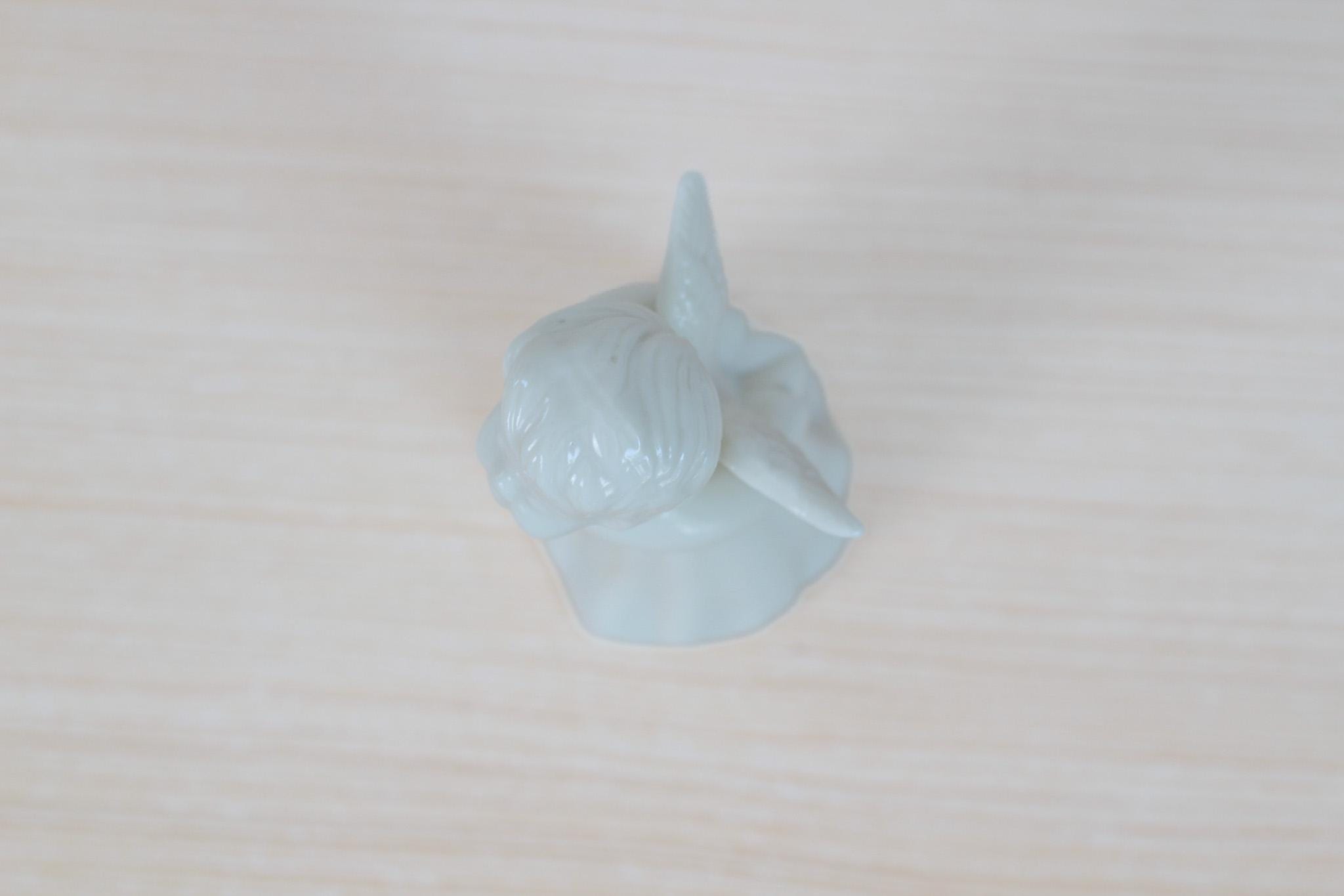 Vintage White Porcelain Angel Figurine