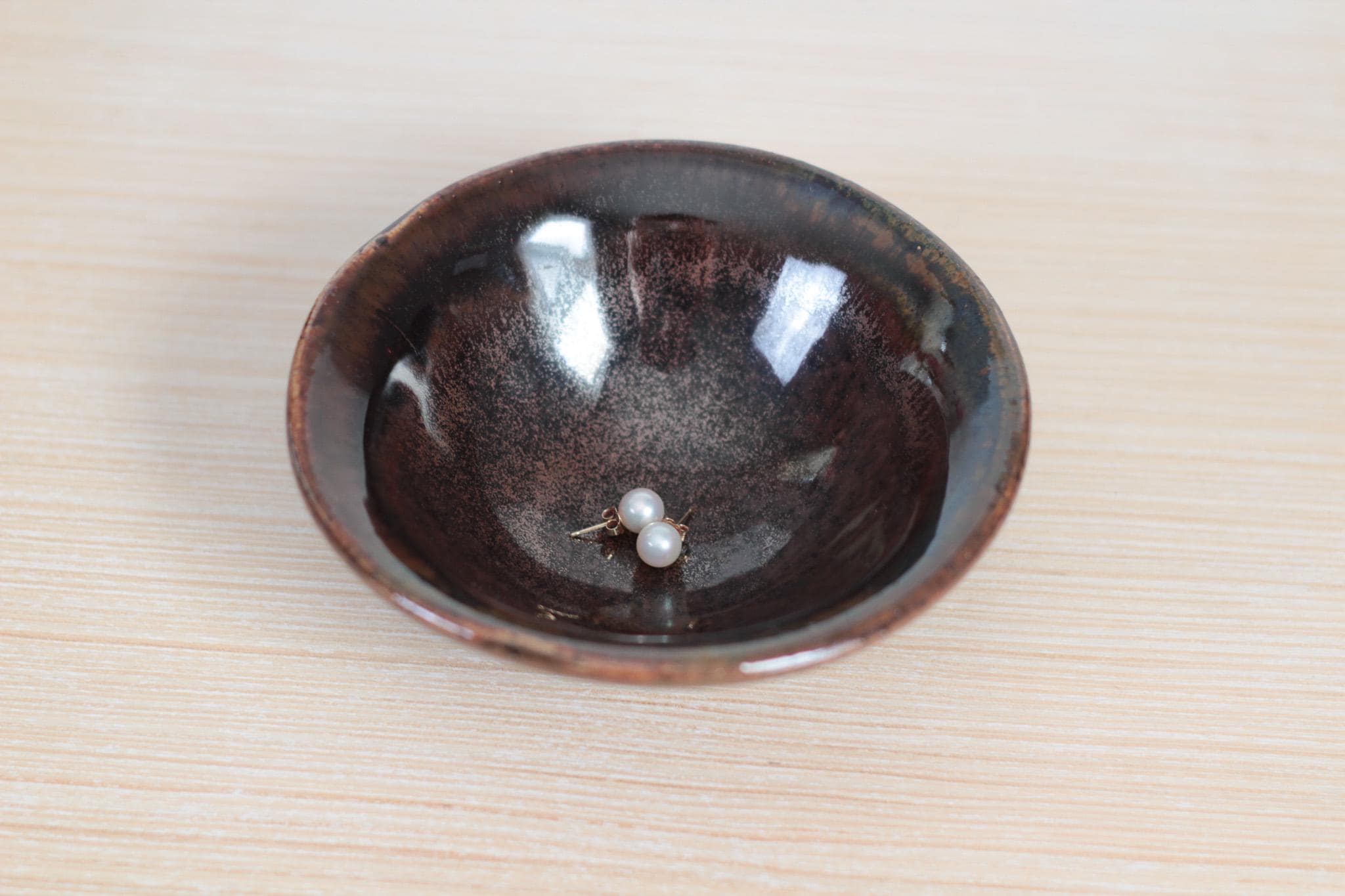 Vintage Studio Pottery Pinch Bowl, Signed by Artist