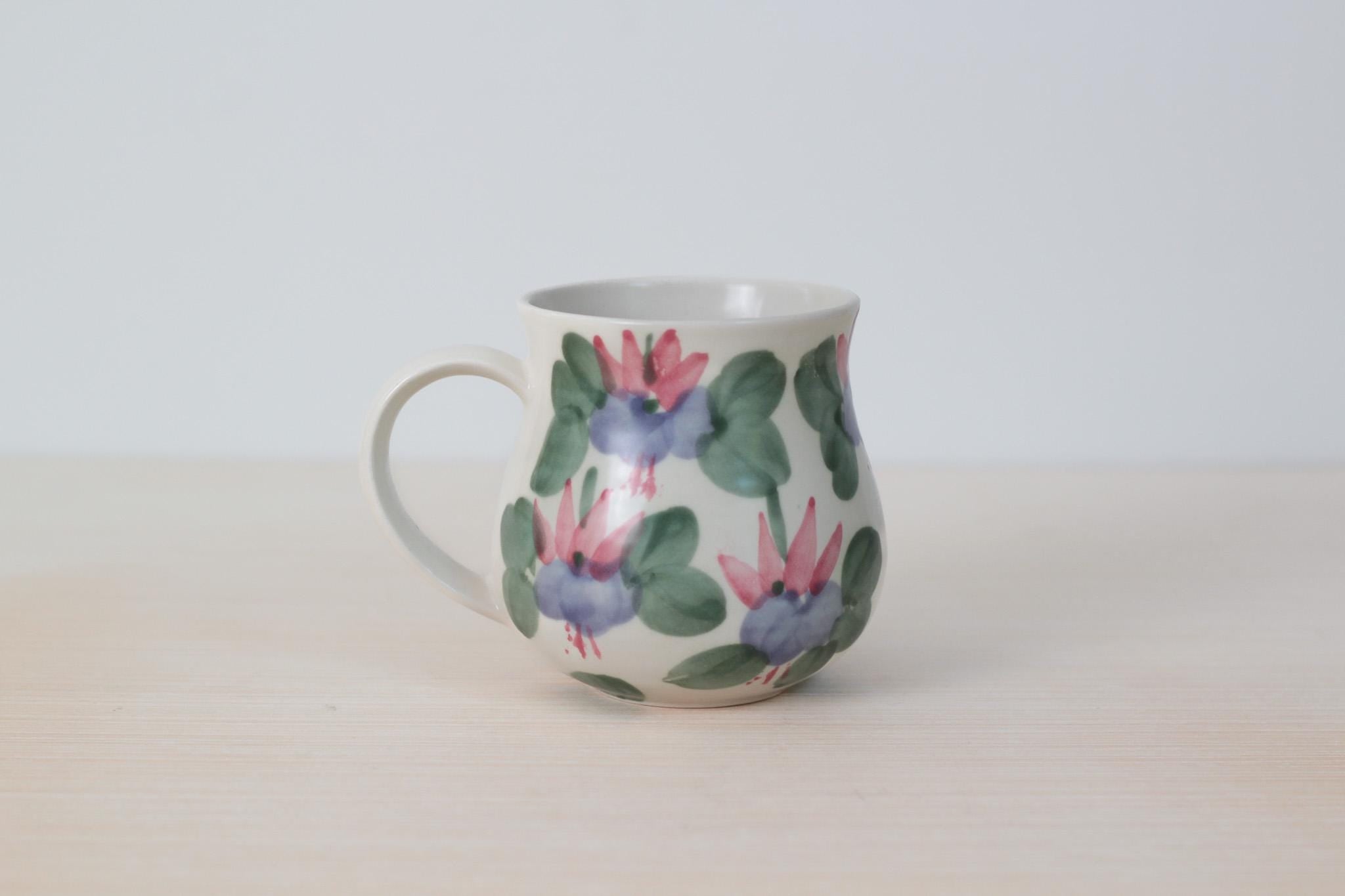Vintage Ben Thomas Handpainted Porcelain Floral Mug, Made in England