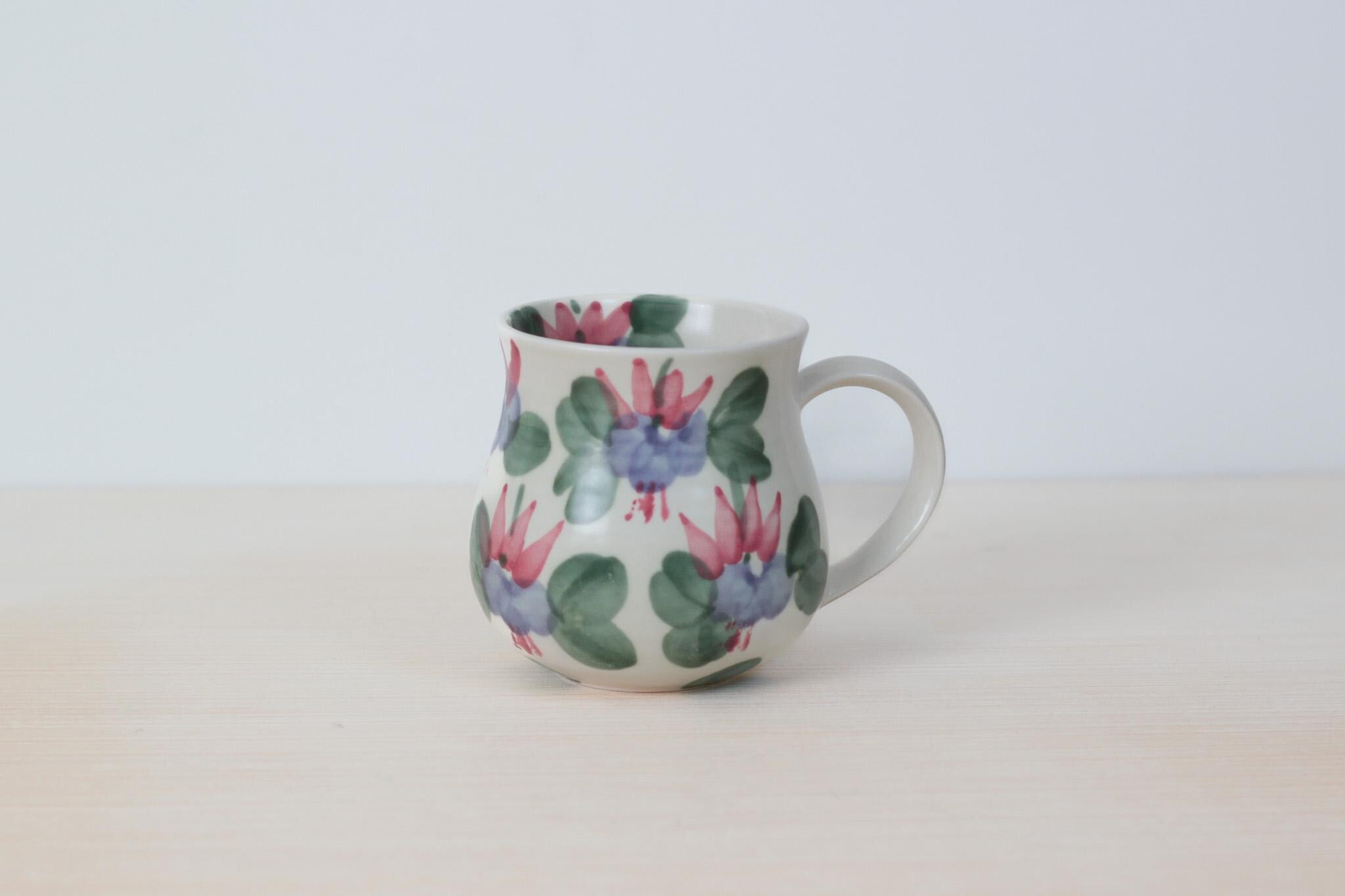 Vintage Ben Thomas Handpainted Porcelain Floral Mug, Made in England
