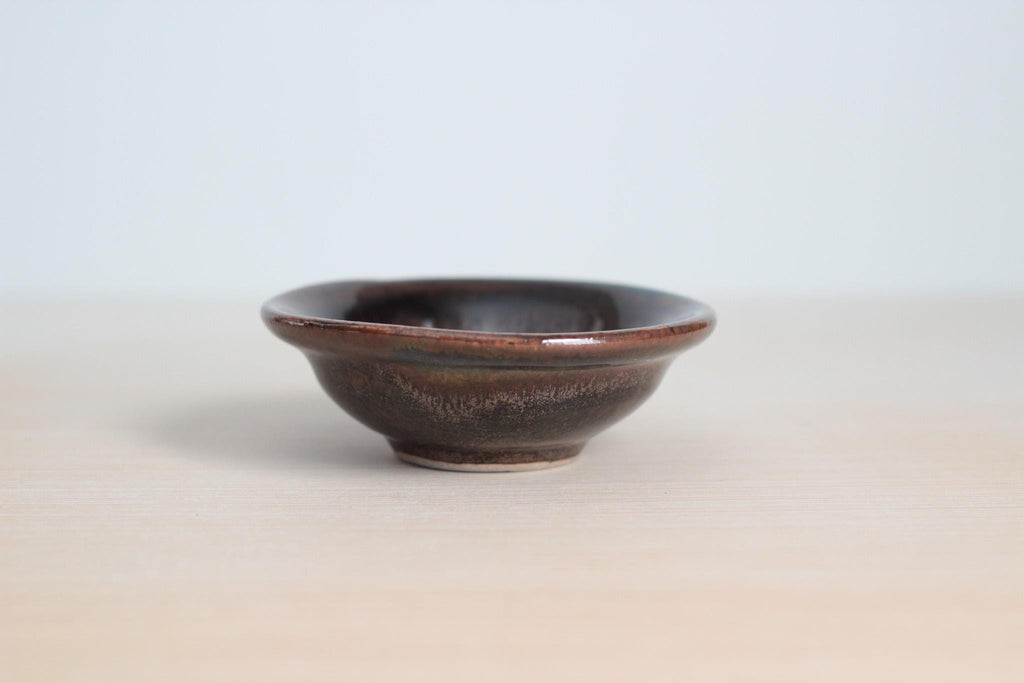 Vintage Studio Pottery Pinch Bowl, Signed by Artist
