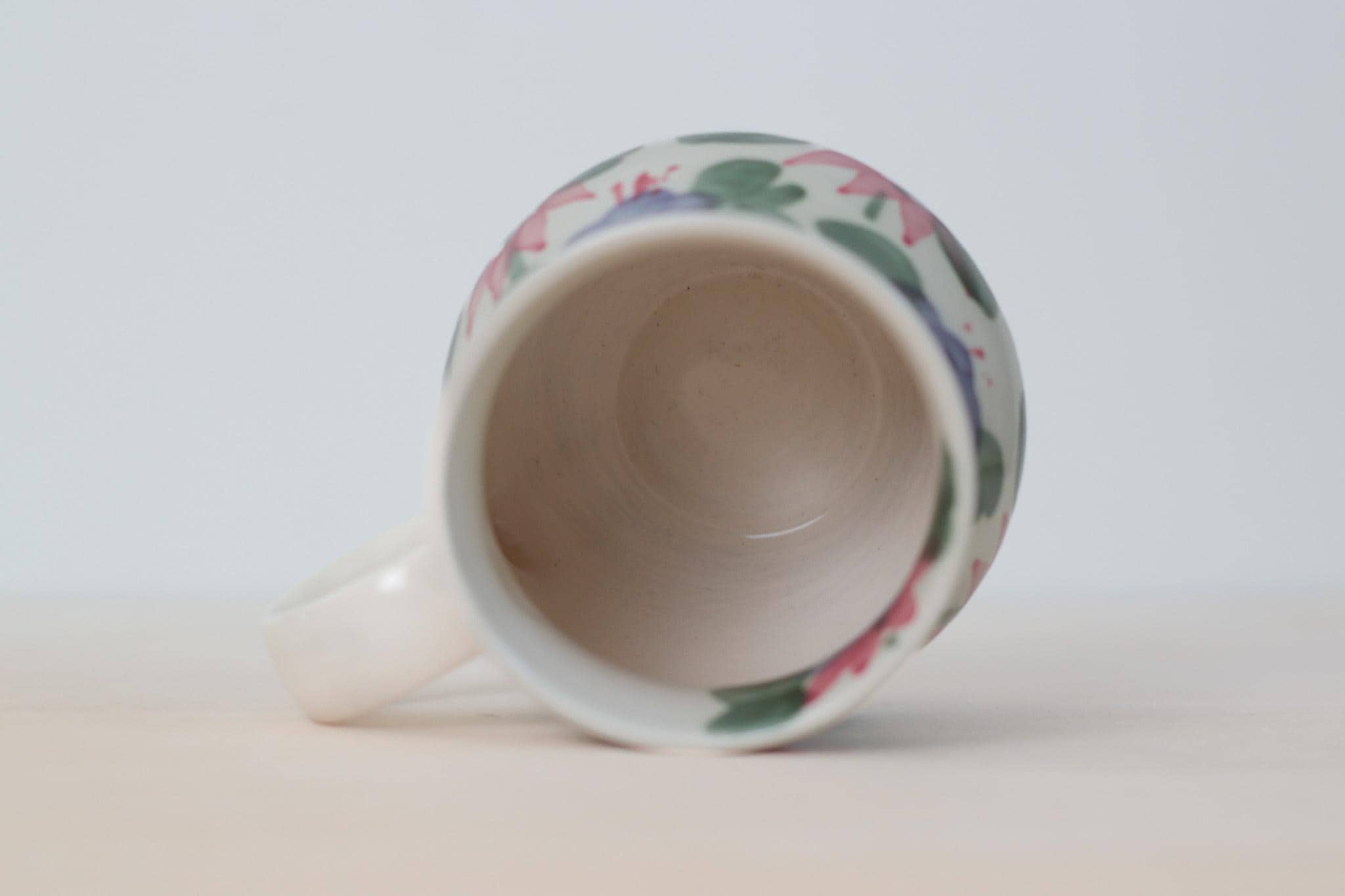 Vintage Ben Thomas Handpainted Porcelain Floral Mug, Made in England