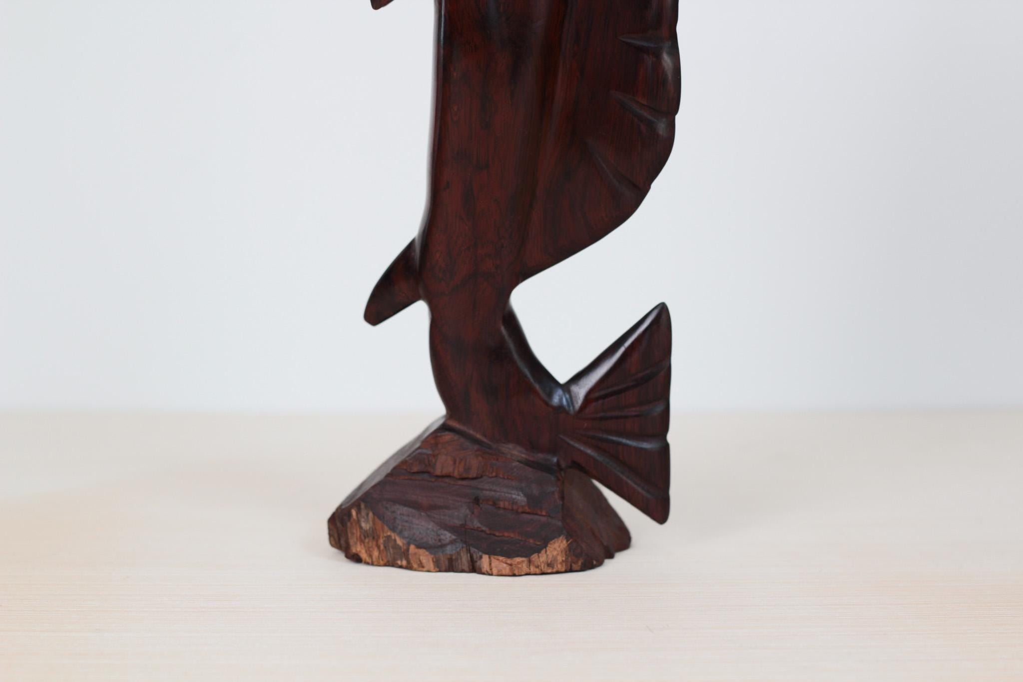 Vintage Ironwood Sailfish Sculpture, Mid-Century Nautical Decor