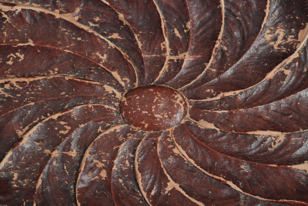 Vintage SyrocoWood Tray Flower Design