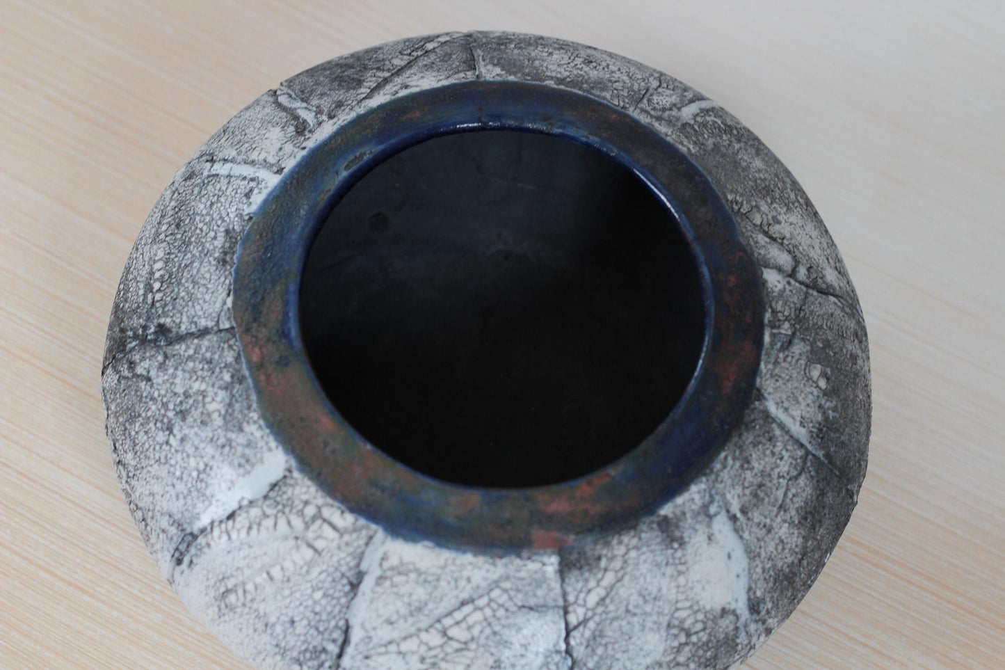 Vintage Handmade Raku Studio Pottery Sculptural Bowl Signed by Artist
