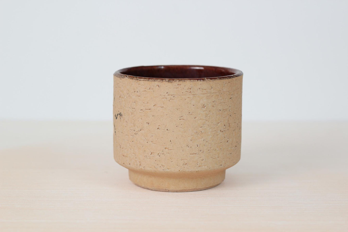 Vintage West German Brutalist Stoneware Pottery Planter