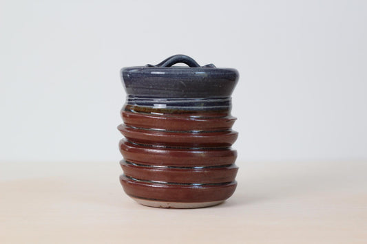 Vintage Handmade Studio Pottery Lidded Jar