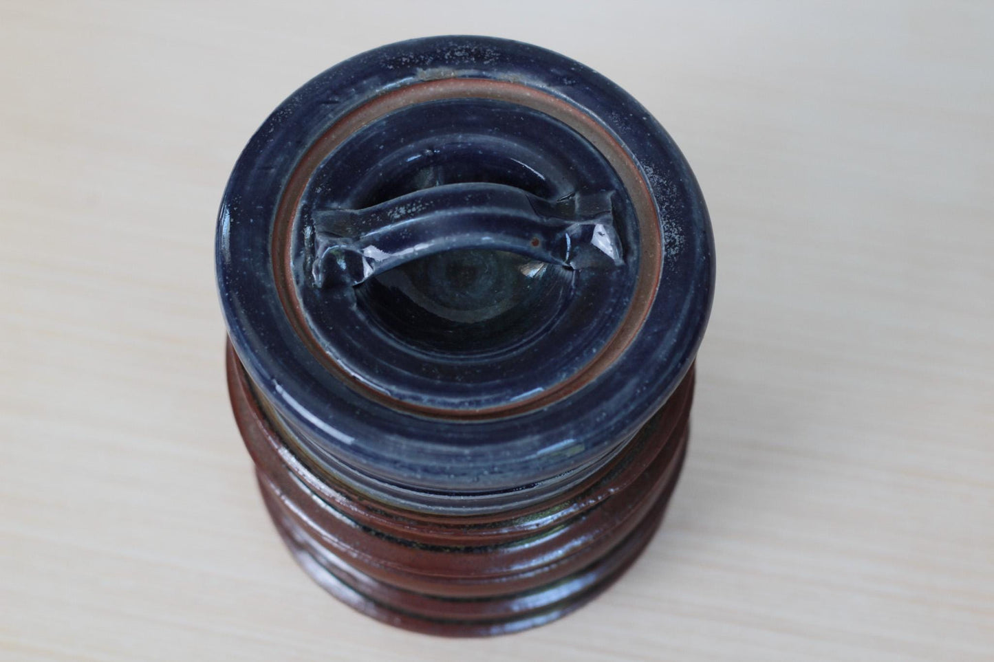 Vintage Handmade Studio Pottery Lidded Jar