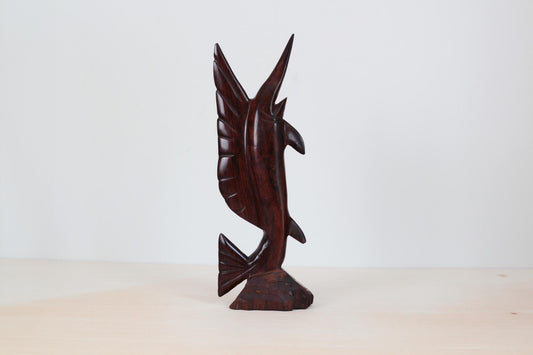 Vintage Ironwood Sailfish Sculpture, Mid-Century Nautical Decor
