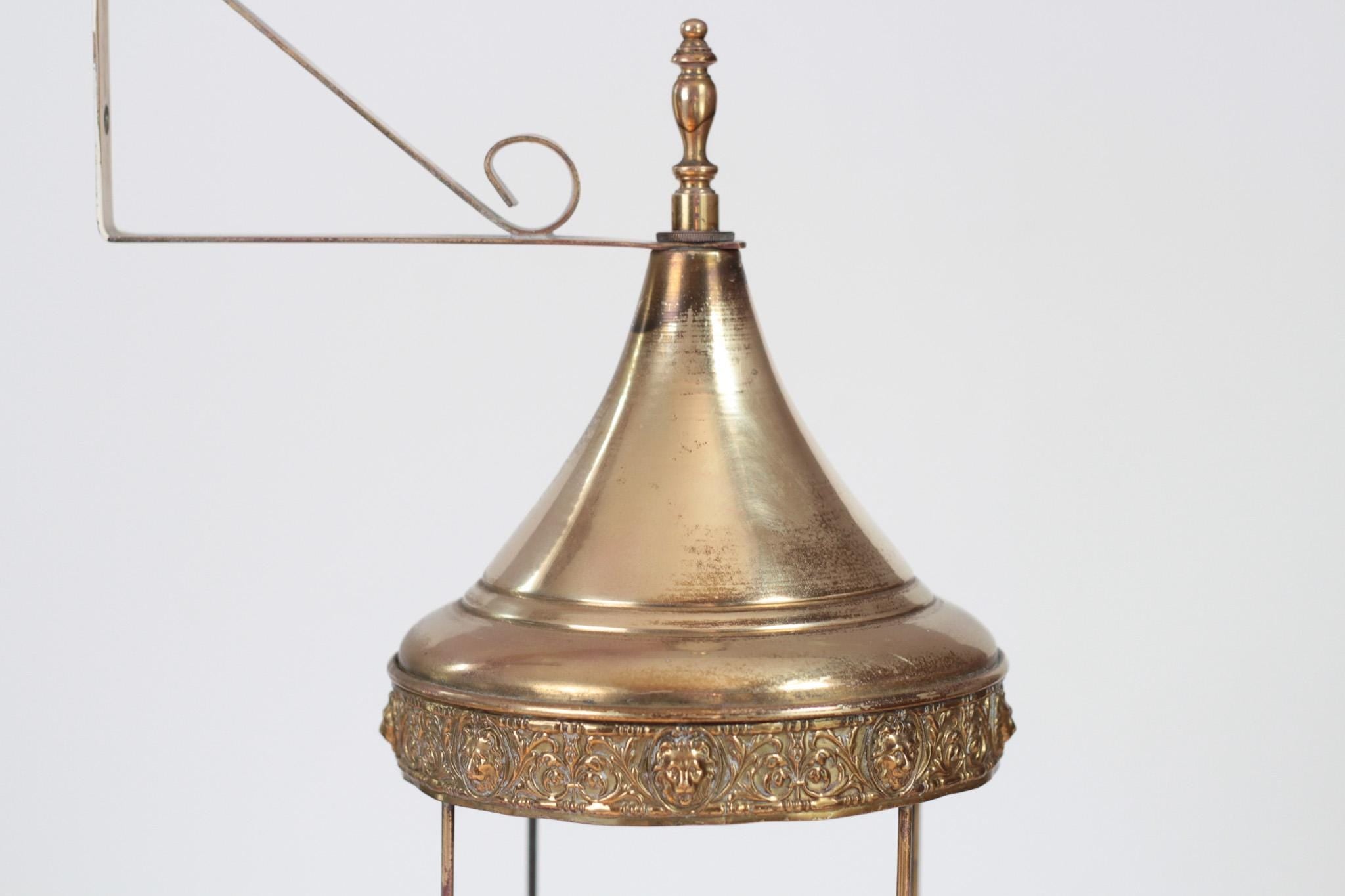 Vintage Ornate Brass Wall Lantern or Planter