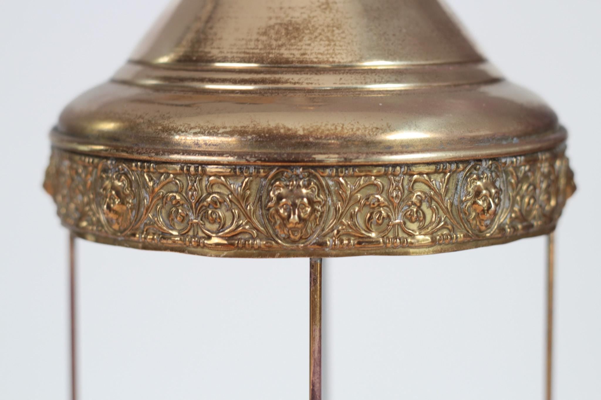 Vintage Ornate Brass Wall Lantern or Planter