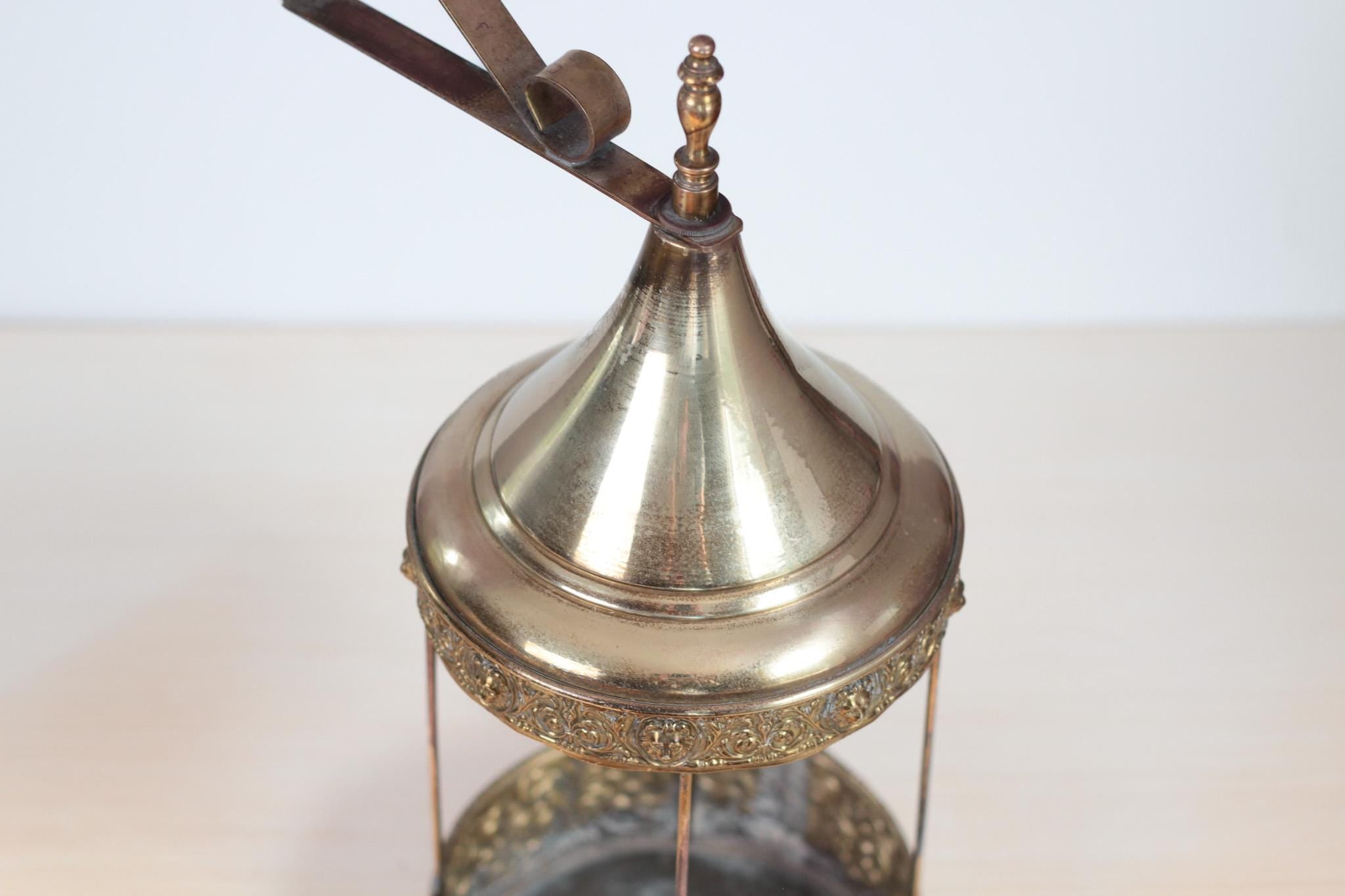 Vintage Ornate Brass Wall Lantern or Planter
