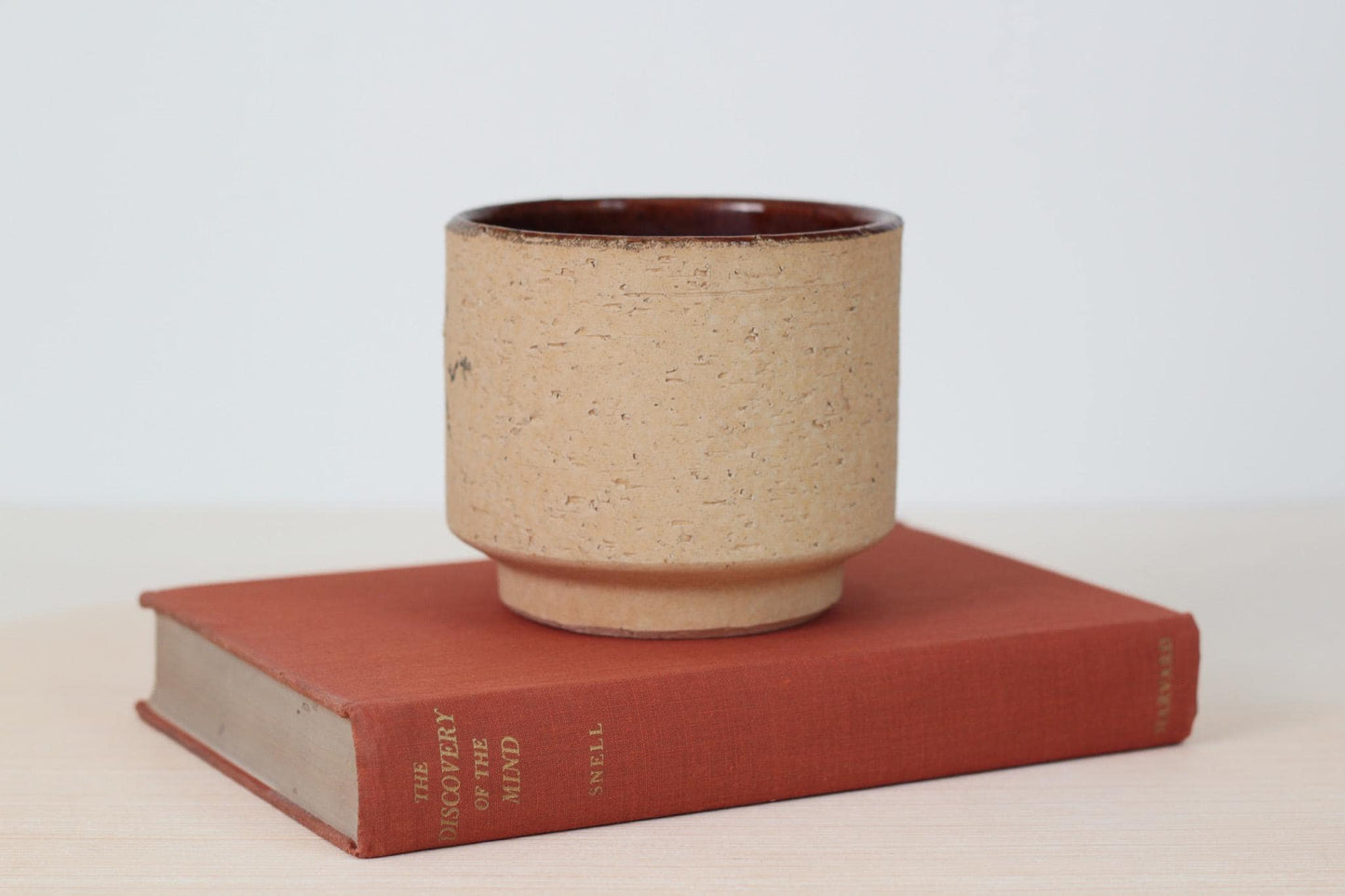 Vintage West German Brutalist Stoneware Pottery Planter