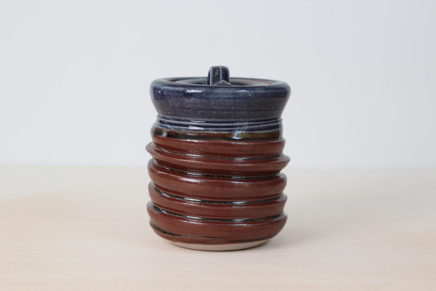 Vintage Handmade Studio Pottery Lidded Jar