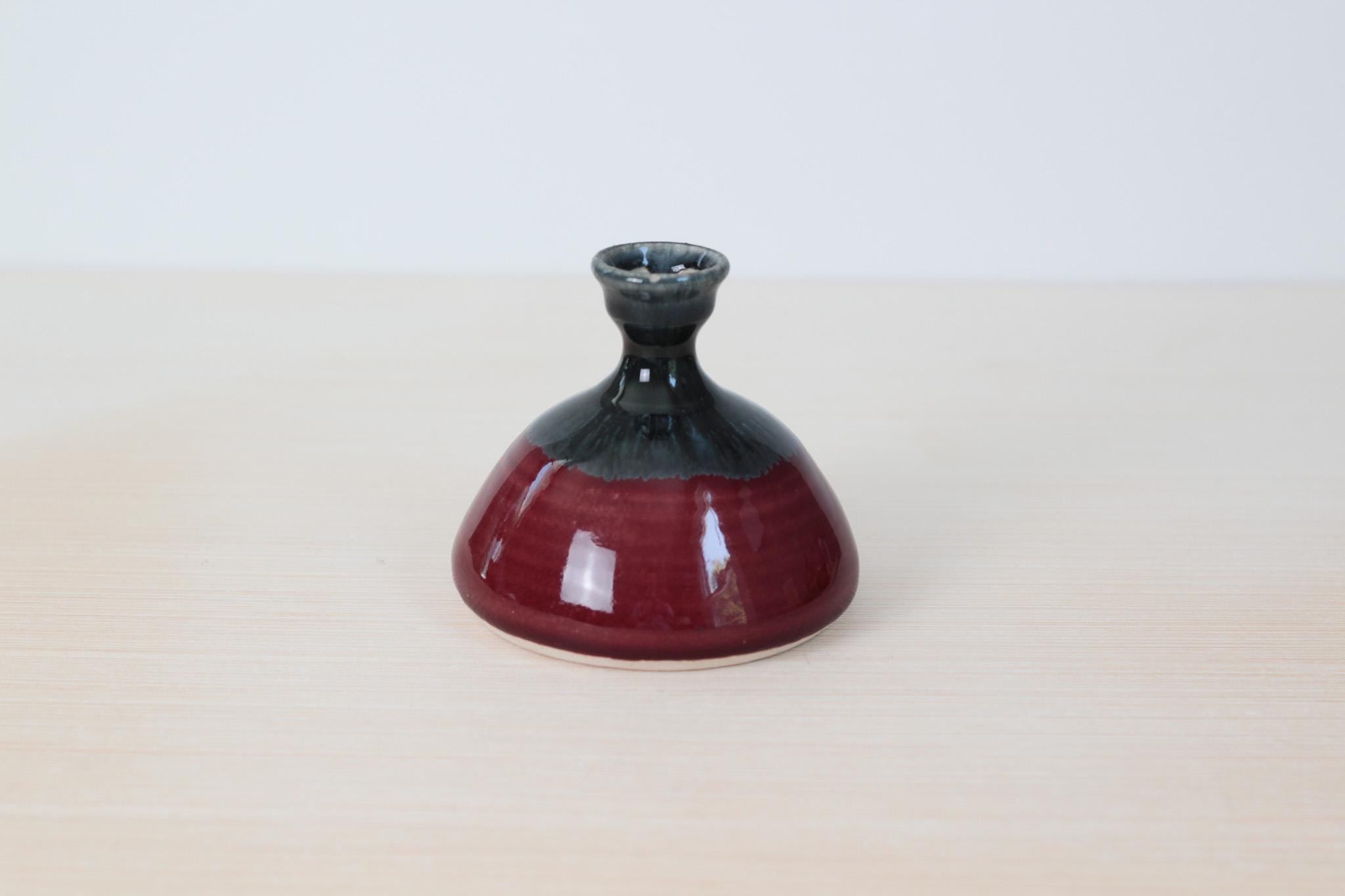 Vintage Studio Pottery Bud Vase, Signed by Artist