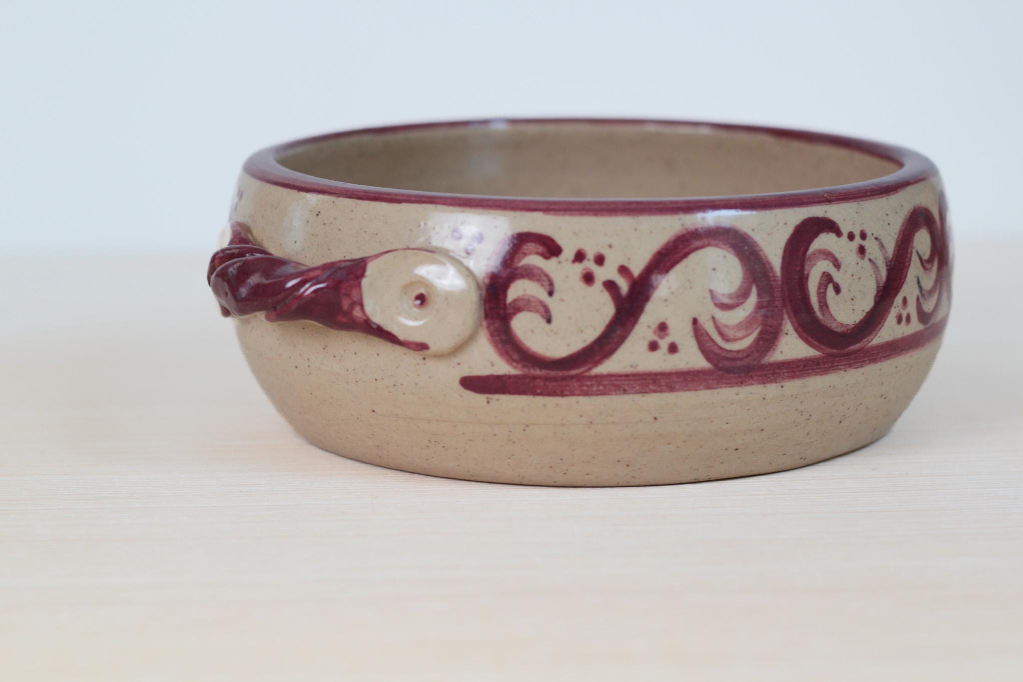 Vintage Studio Pottery Serving Dish, Signed by Artist
