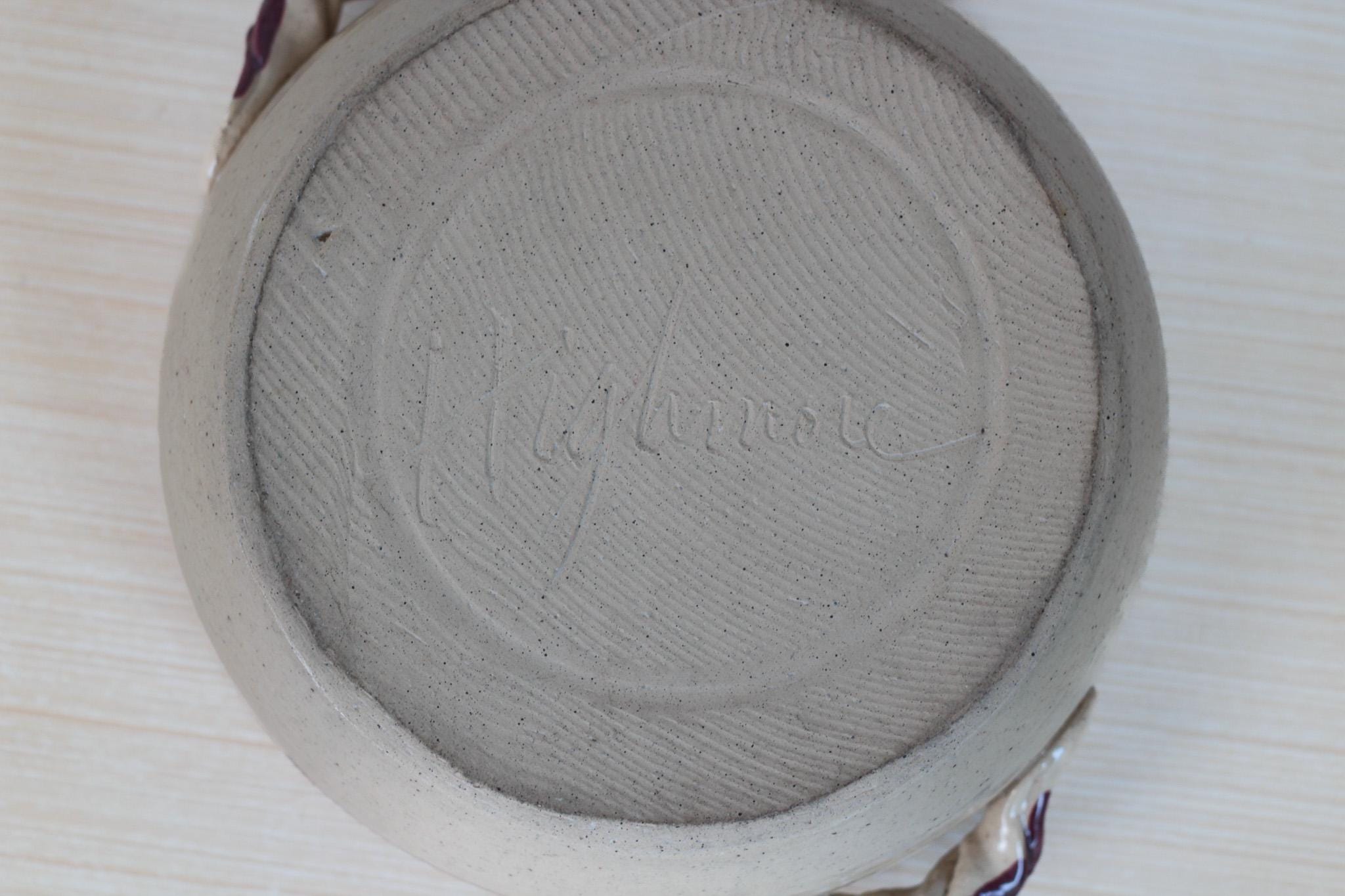 Vintage Studio Pottery Serving Dish, Signed by Artist