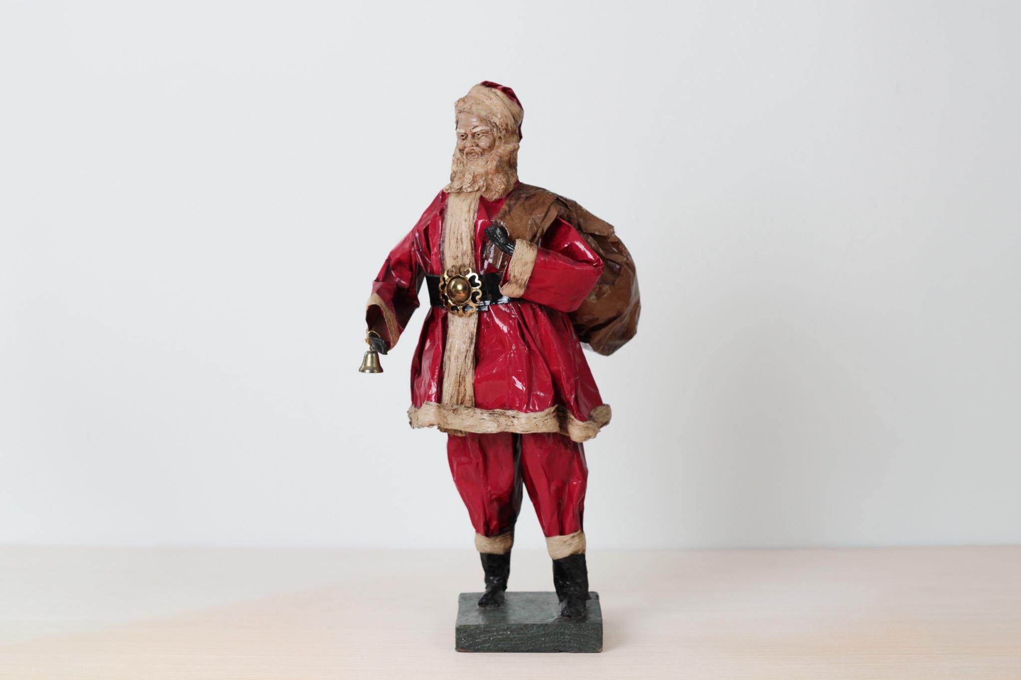 Vintage Papier-Mâché Santa Claus 15" Tall, Handcrafted in Mexico