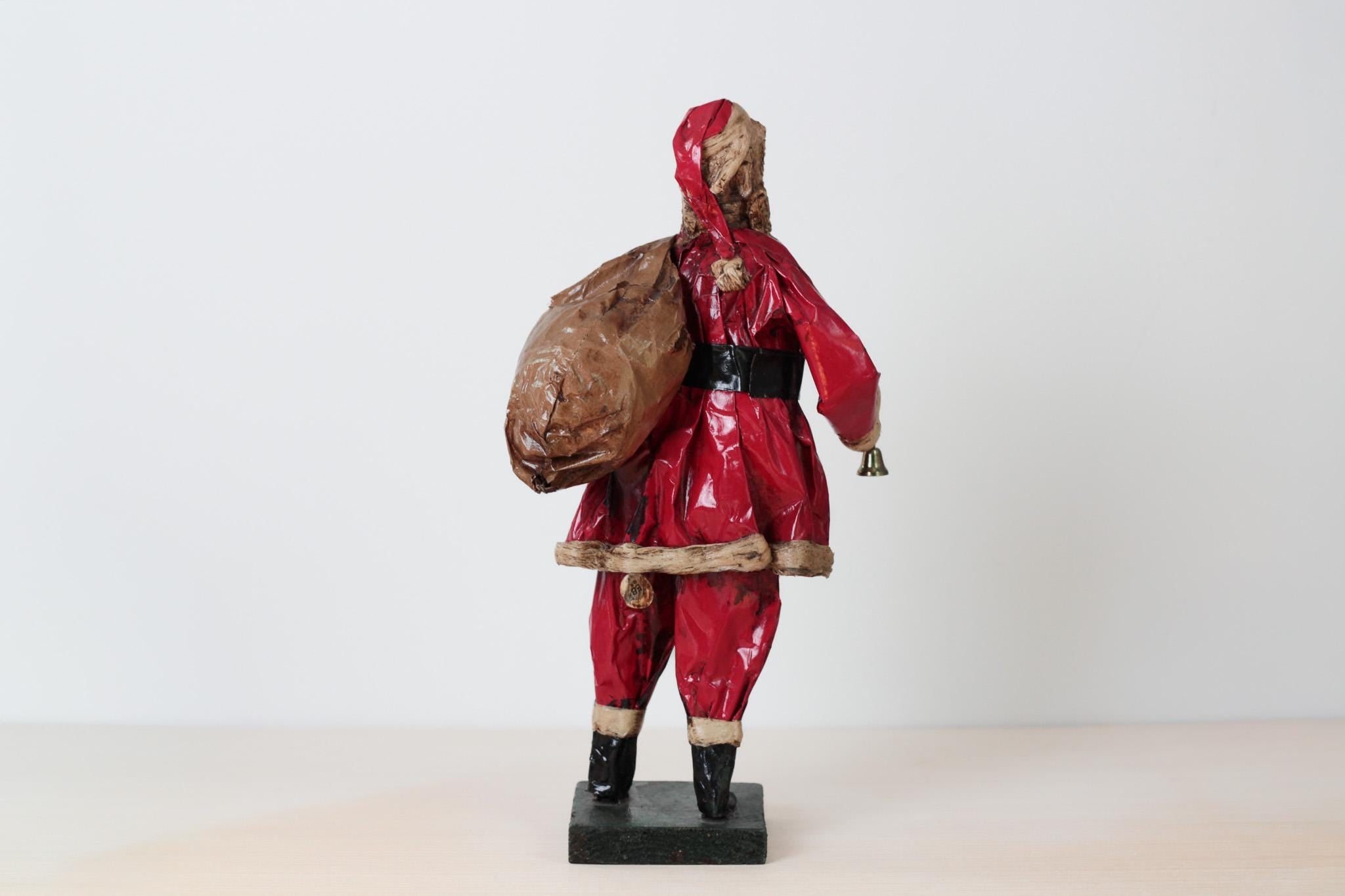Vintage Papier-Mâché Santa Claus 15" Tall, Handcrafted in Mexico