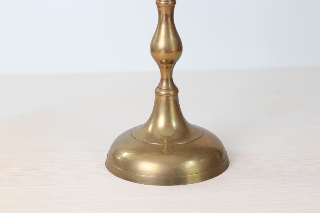 Vintage Brass 5-Arm Candelabra with Rope and Tassel Detail, Tapered-Candle Holder