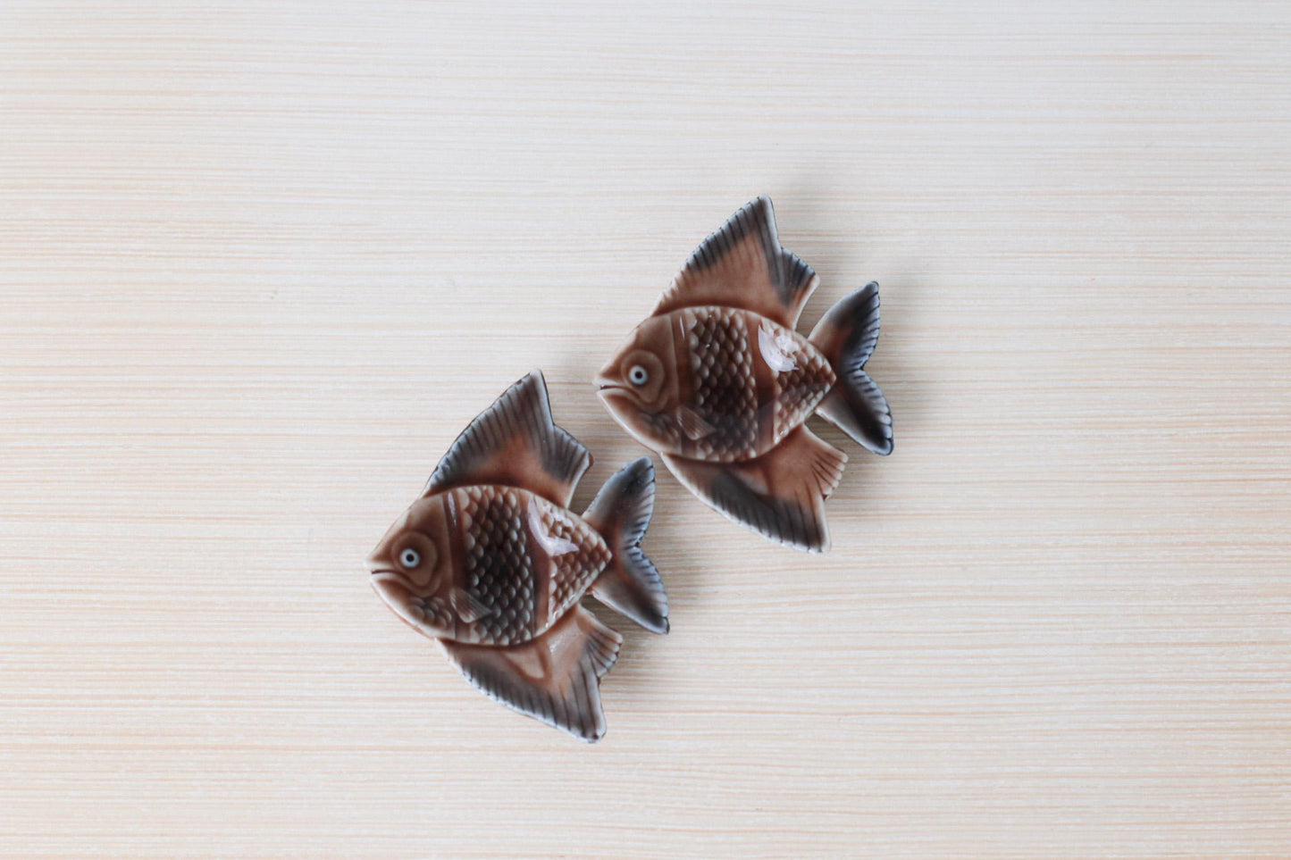 Vintage Wade Porcelain Fish Trinket Dishes or Tea Bag Rests, Set of 2