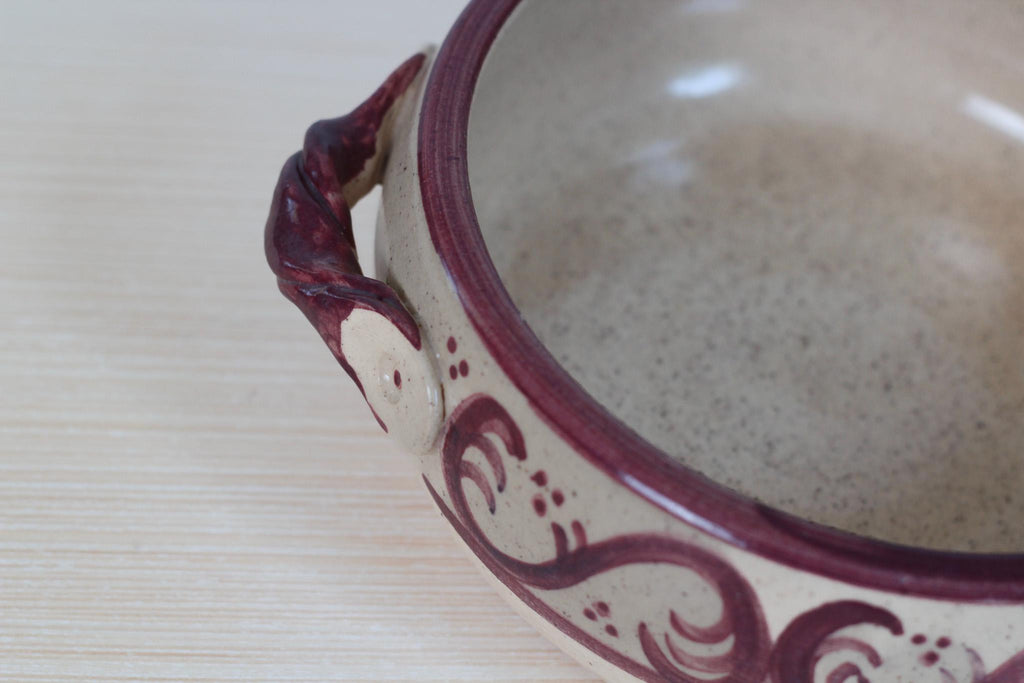 Vintage Studio Pottery Serving Dish, Signed by Artist