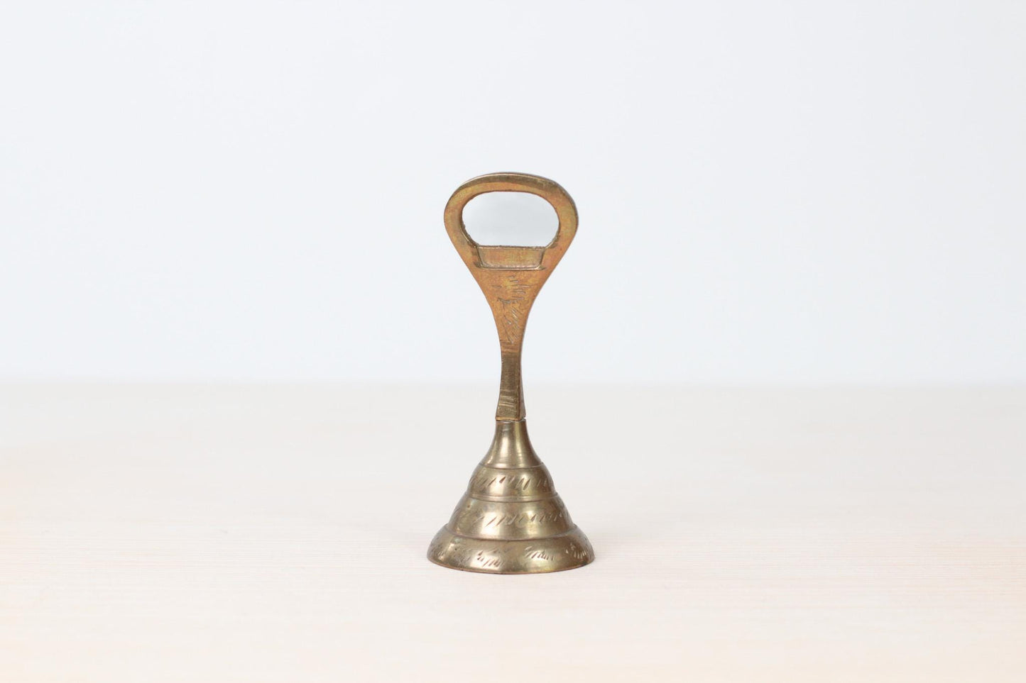 Vintage Brass Bell Bottle Opener | Mid-Century Barware