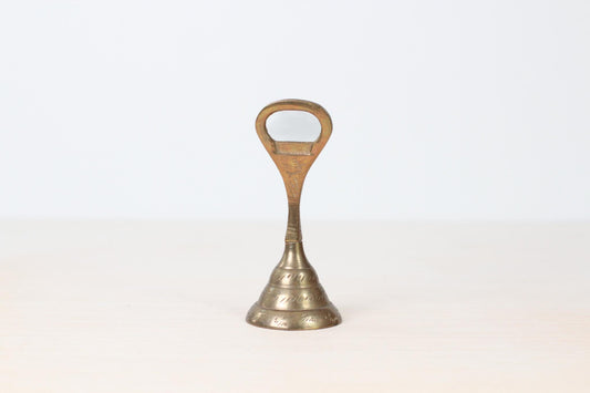 Vintage Brass Bell Bottle Opener | Mid-Century Barware