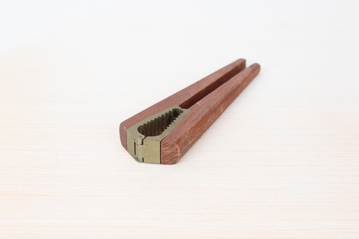 Vintage Danish Teak and Brass Nutcracker by Digsmed, Scandinavian Mid-Century Modern Barware