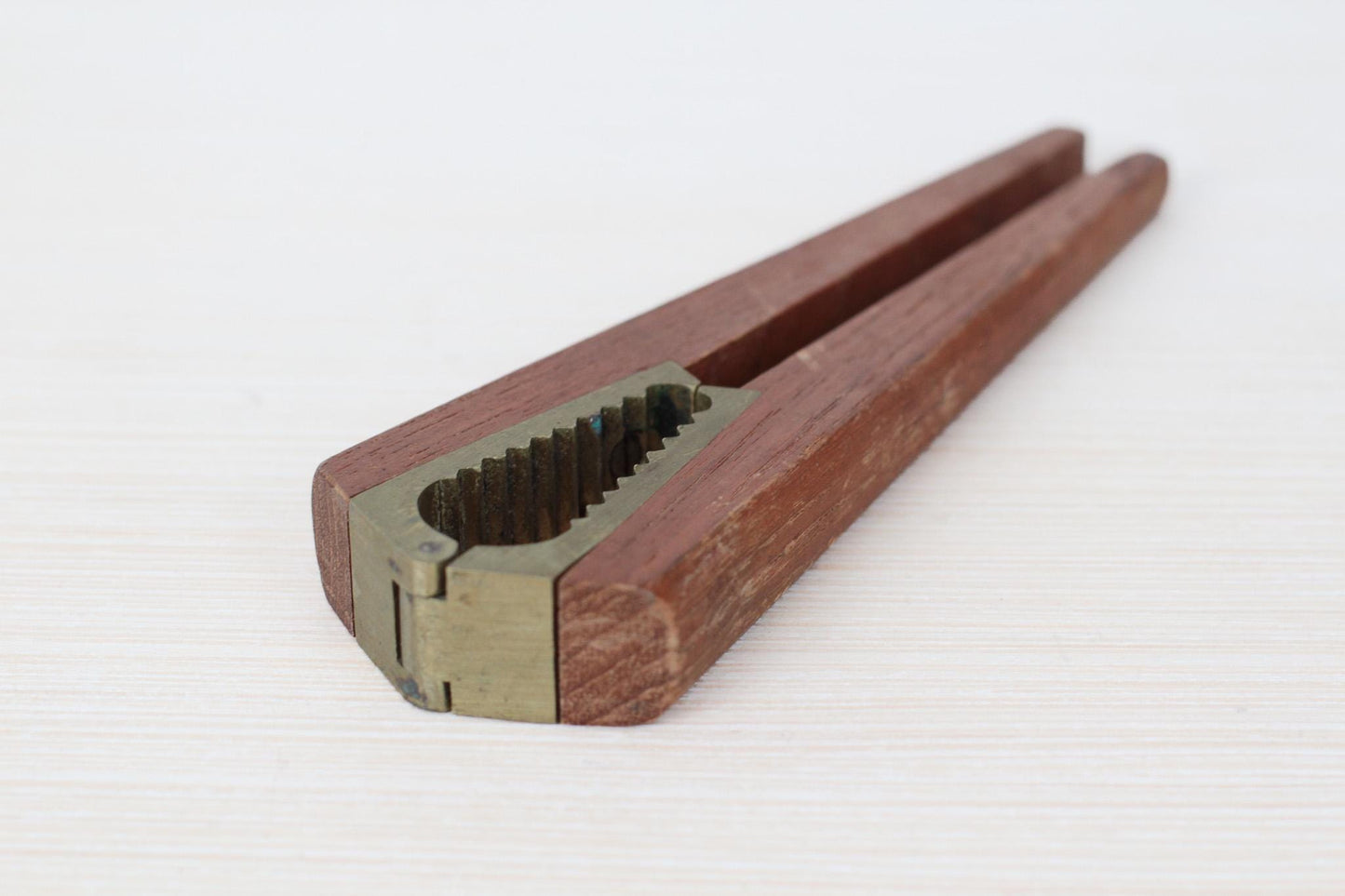 Vintage Danish Teak and Brass Nutcracker by Digsmed, Scandinavian Mid-Century Modern Barware