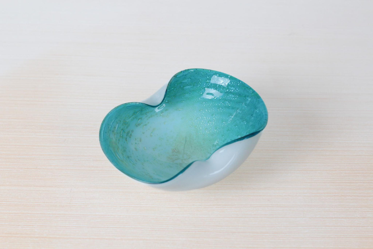 Vintage Murano Art Glass Bullicante Bowl | Genuine Venetian Glass