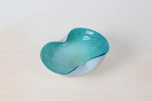 Vintage Murano Art Glass Bullicante Bowl | Genuine Venetian Glass