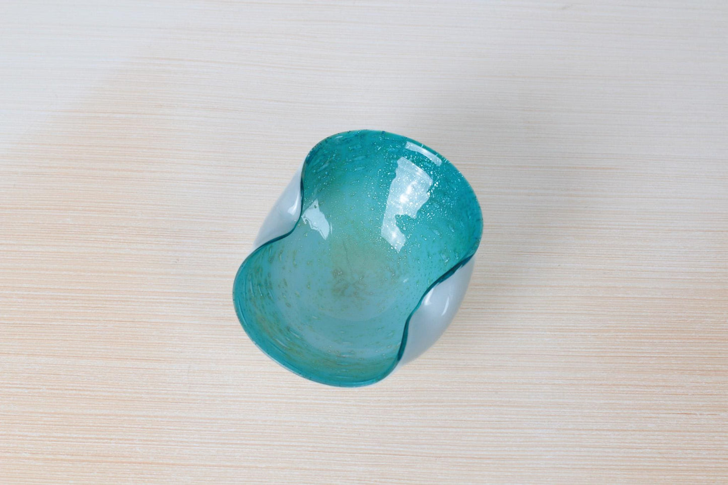 Vintage Murano Art Glass Bullicante Bowl | Genuine Venetian Glass