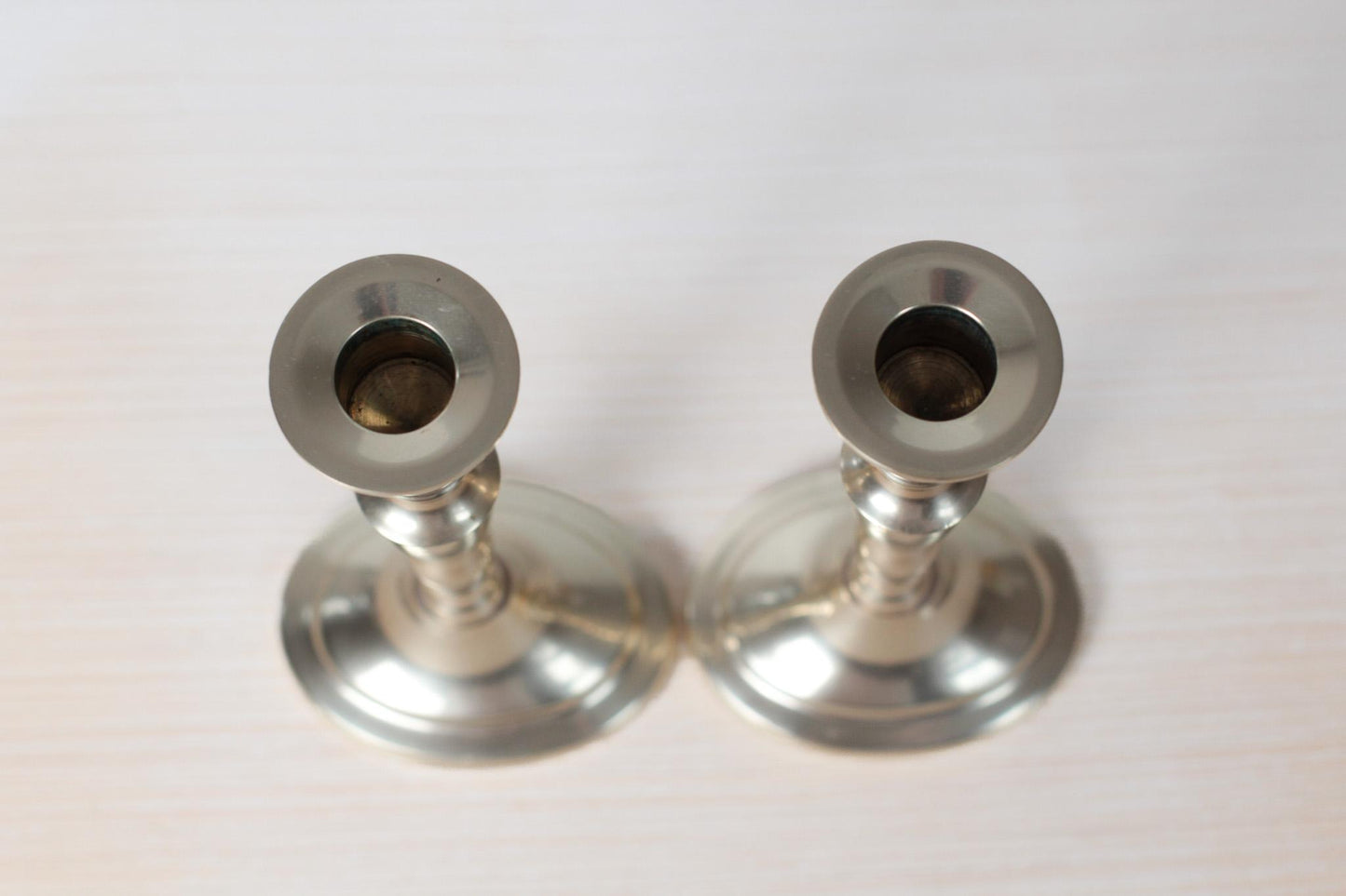 Vintage Danish Brass Candlestick Holders | Mid-Century Scandinavian