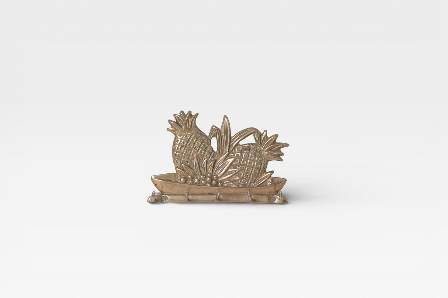 Vintage Brass Pineapple Wall Mounted Multi-Hook Key Holder