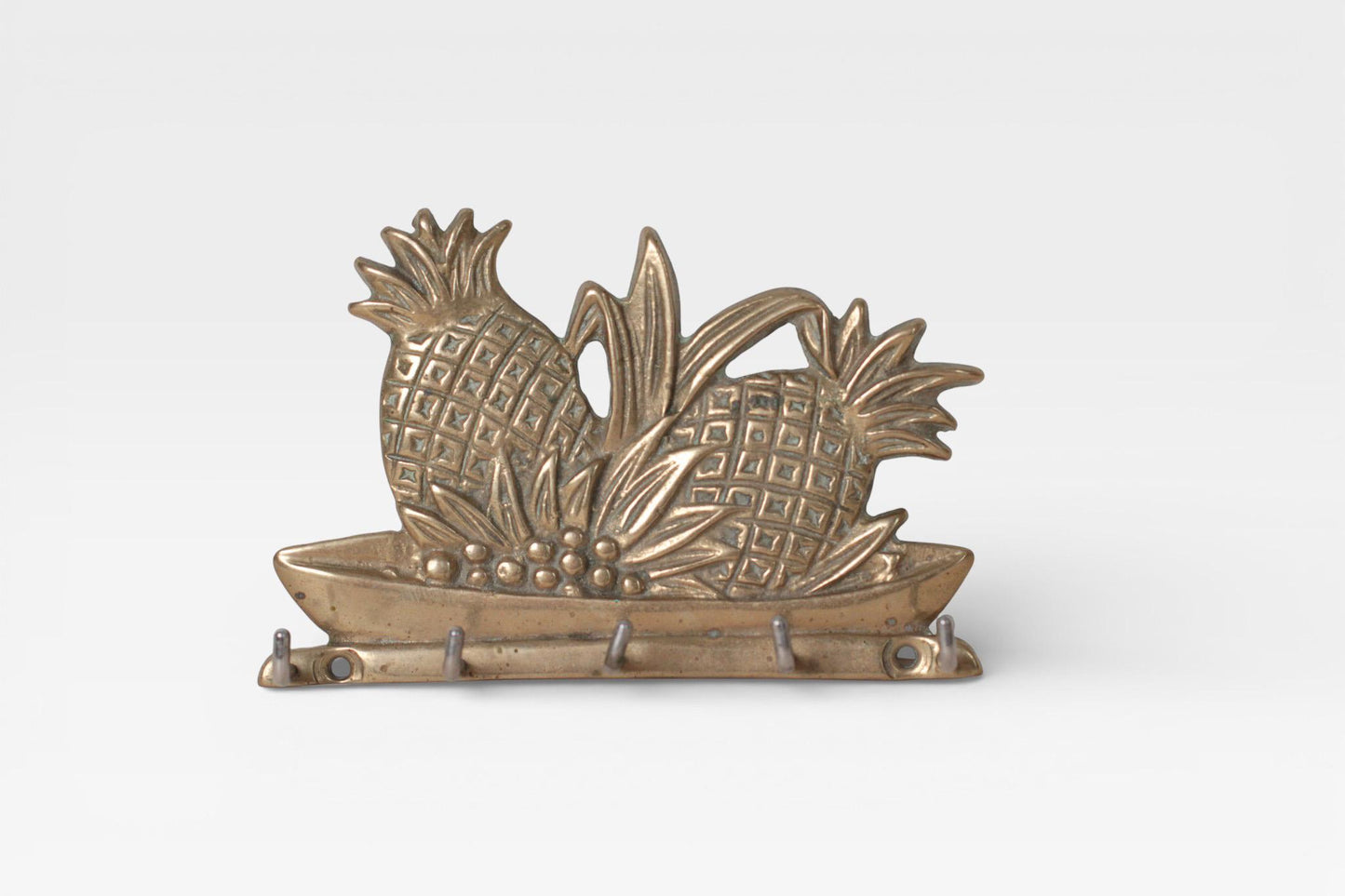 Vintage Brass Pineapple Wall Mounted Multi-Hook Key Holder