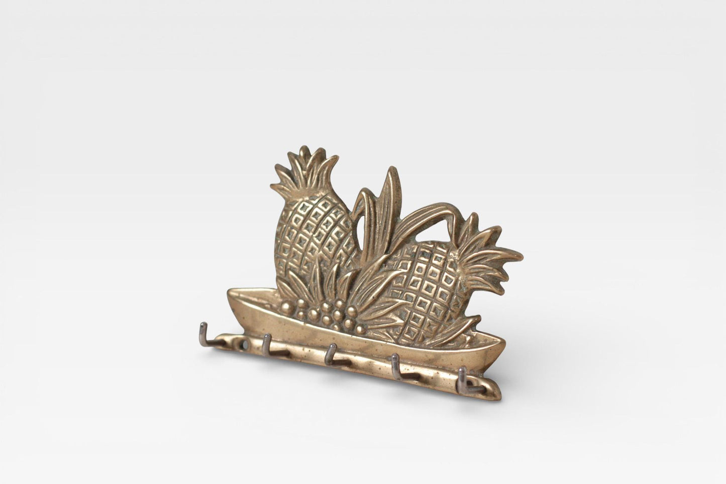 Vintage Brass Pineapple Wall Mounted Multi-Hook Key Holder