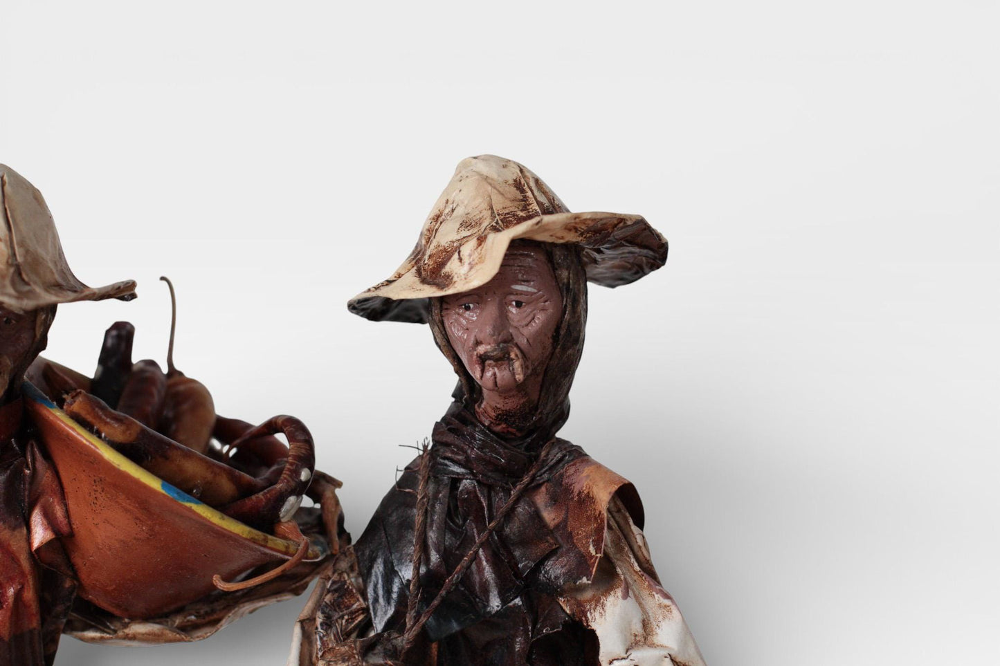 Pair of Vintage Mexican Folk Art Papier-Maché Figures