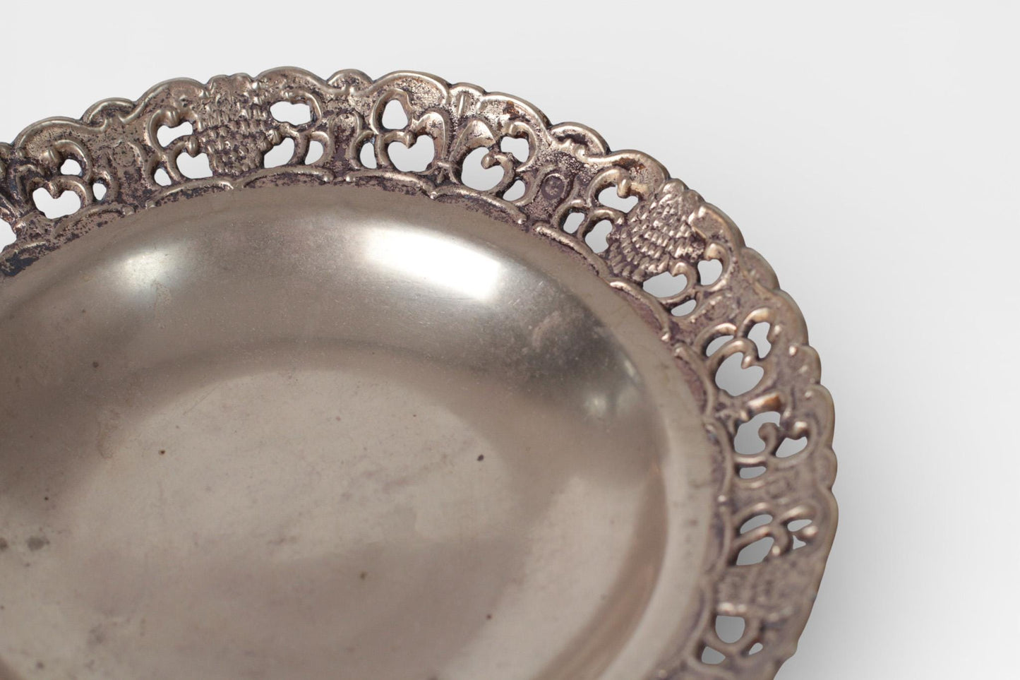 Vintage Ornate Filigree Solid Brass Bowl