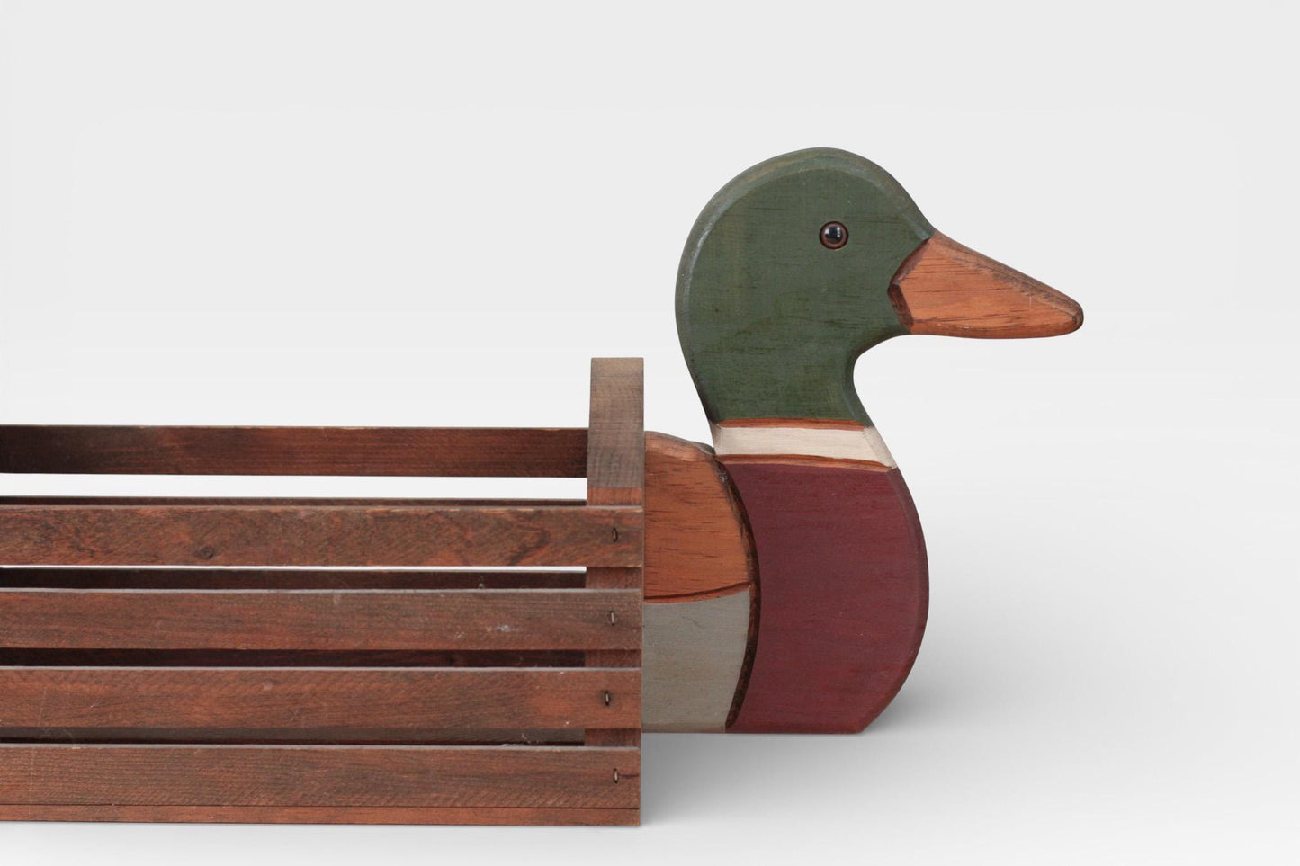 Vintage Wooden Duck Storage Crate | Mid-Century Canadian Folk Art