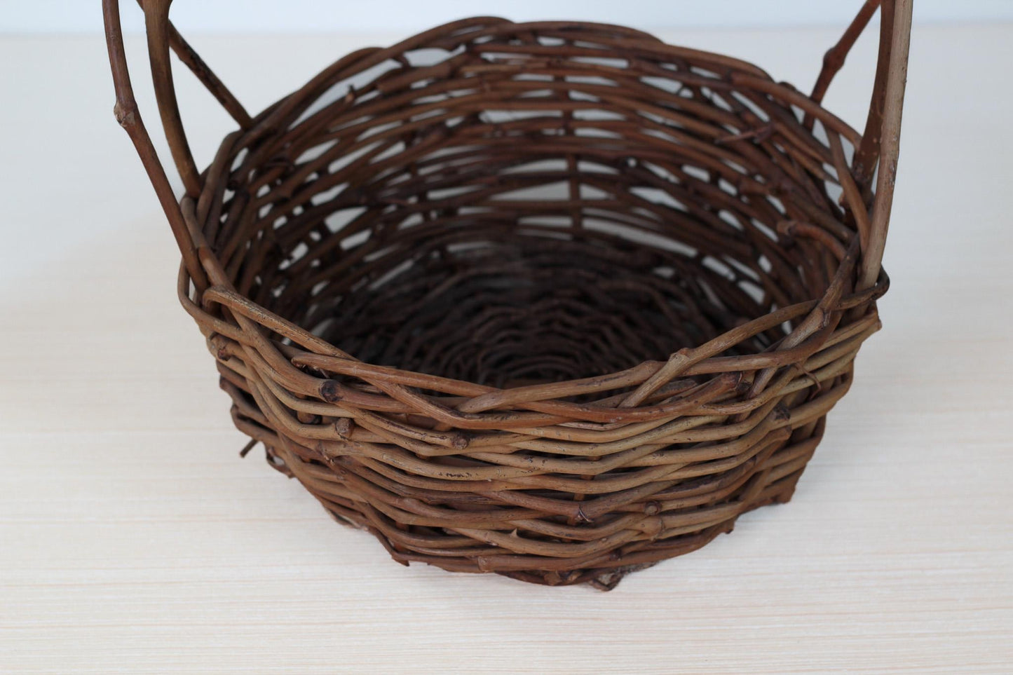 Vintage Handwoven Rustic Basket
