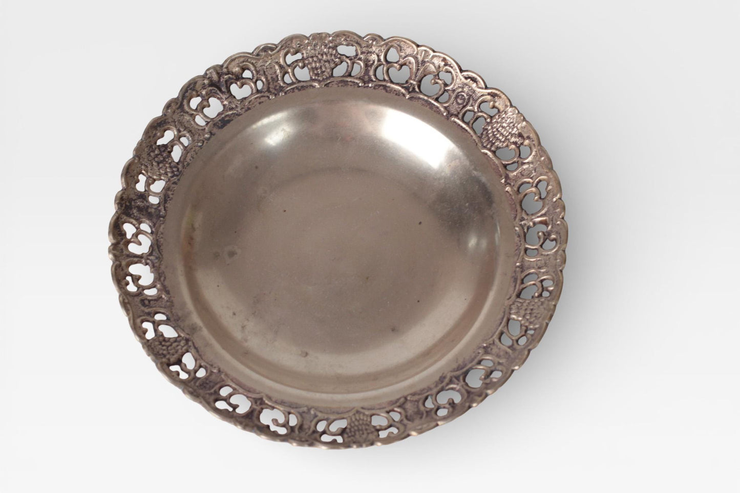 Vintage Ornate Filigree Solid Brass Bowl
