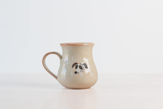 Vintage Handmade Studio Pottery Mug With Dog Motif
