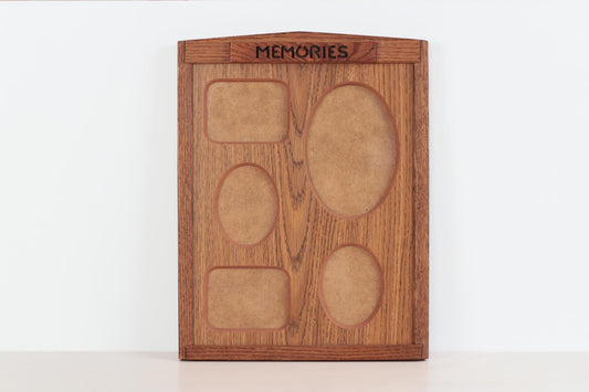 Vintage Solid Wood "Memories" Multi-Photo Frame