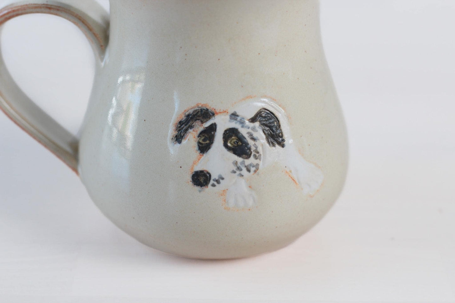 Vintage Handmade Studio Pottery Mug With Dog Motif