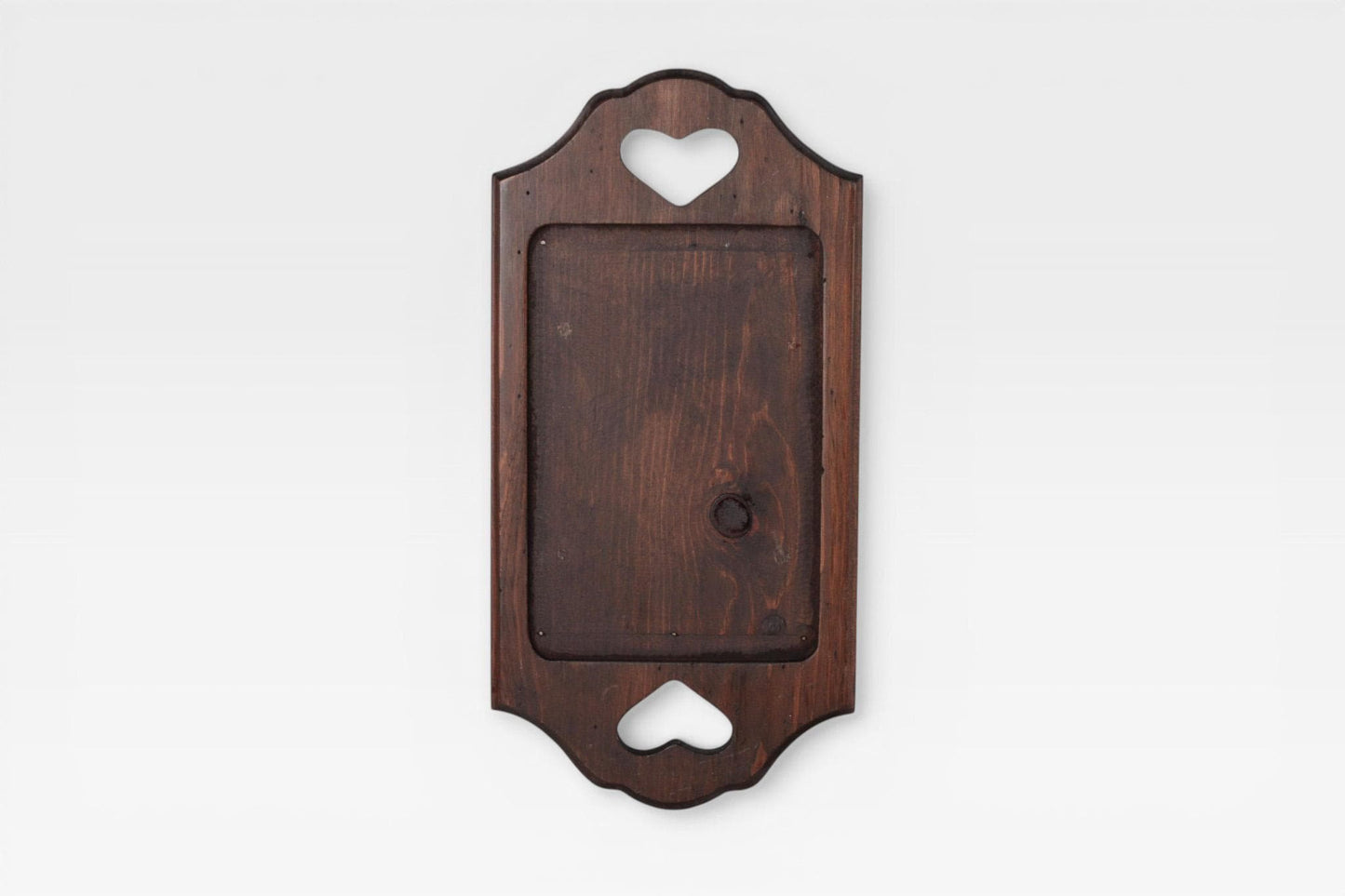 Vintage Heart Cutout Wood Tray