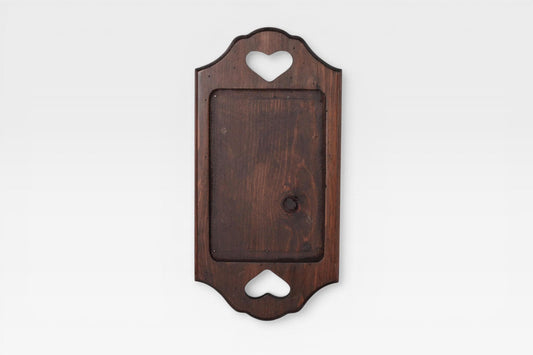 Vintage Heart Cutout Wood Tray