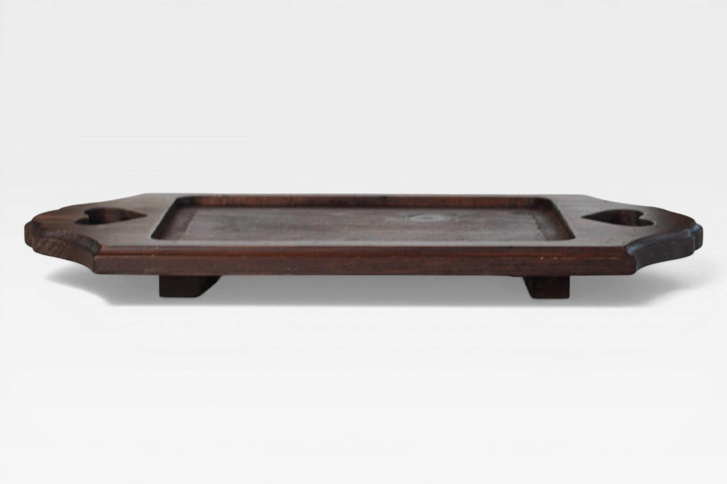 Vintage Heart Cutout Wood Tray