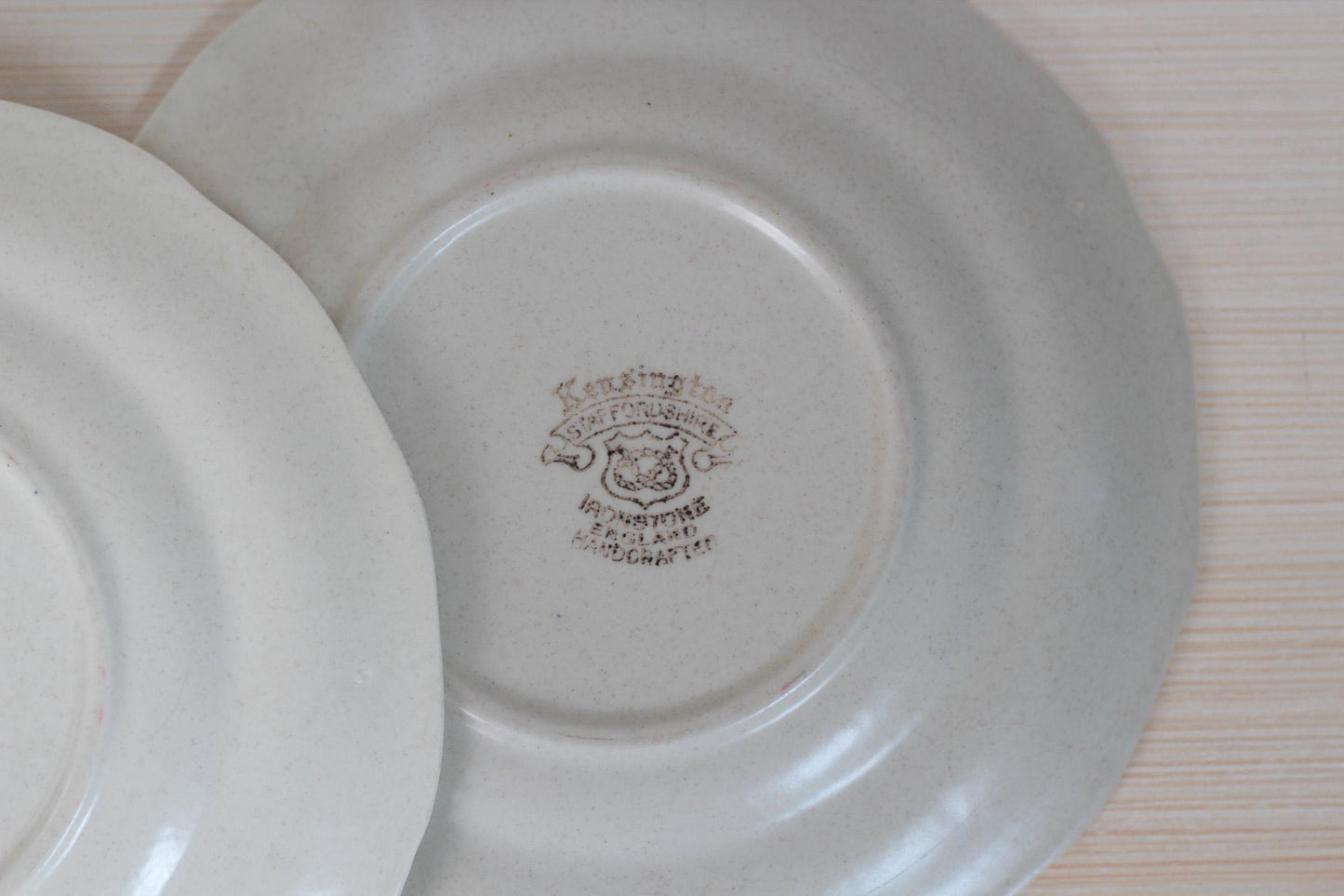 Vintage Blue Floral Kensington Staffordshire Ironstone Bread Plate, Made in England | Cottage Dinnerware